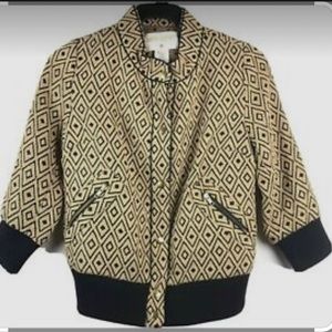 Bomber jacket from Anthropologie. Gold and black. Size L